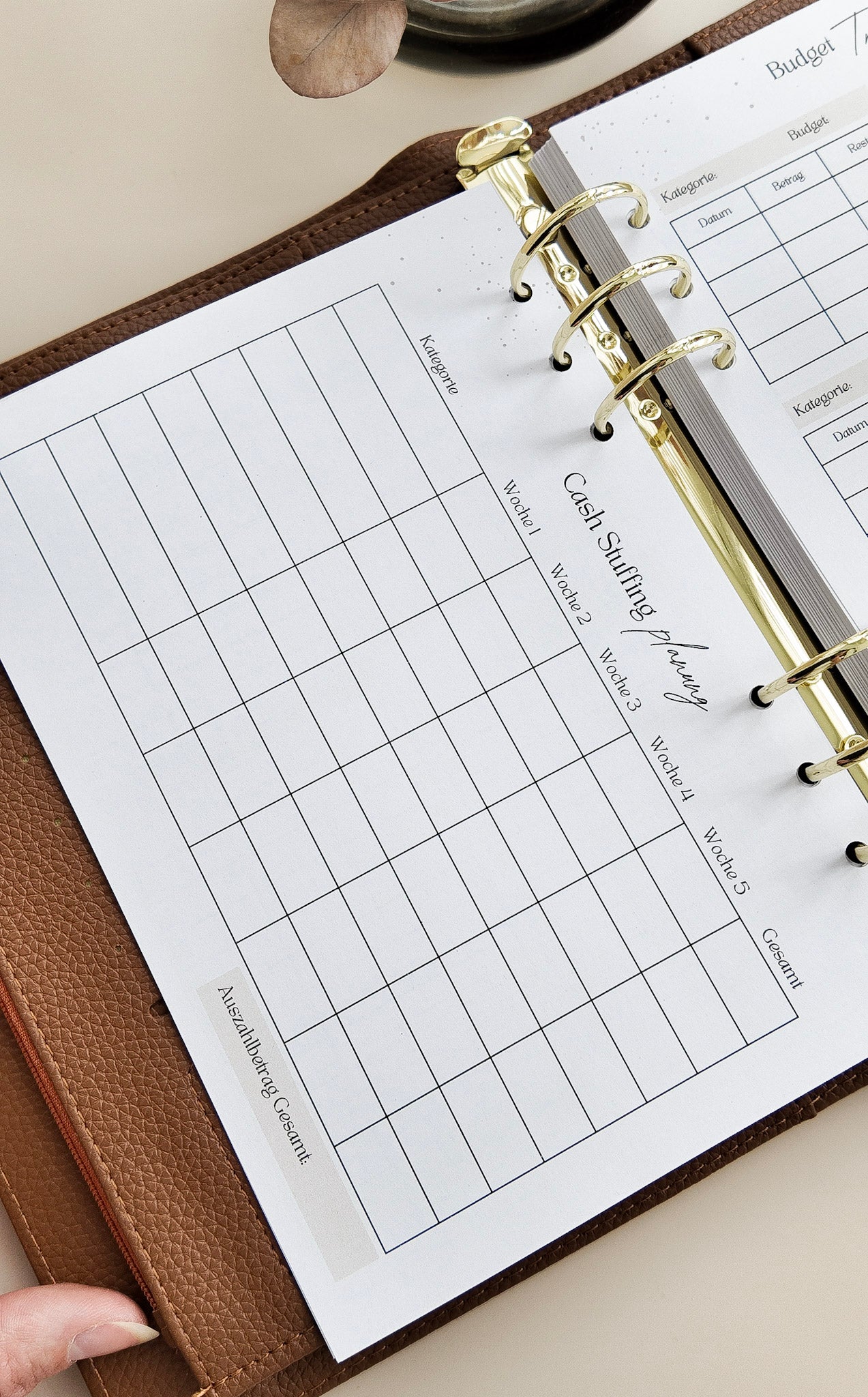NEU Budgetplaner beige