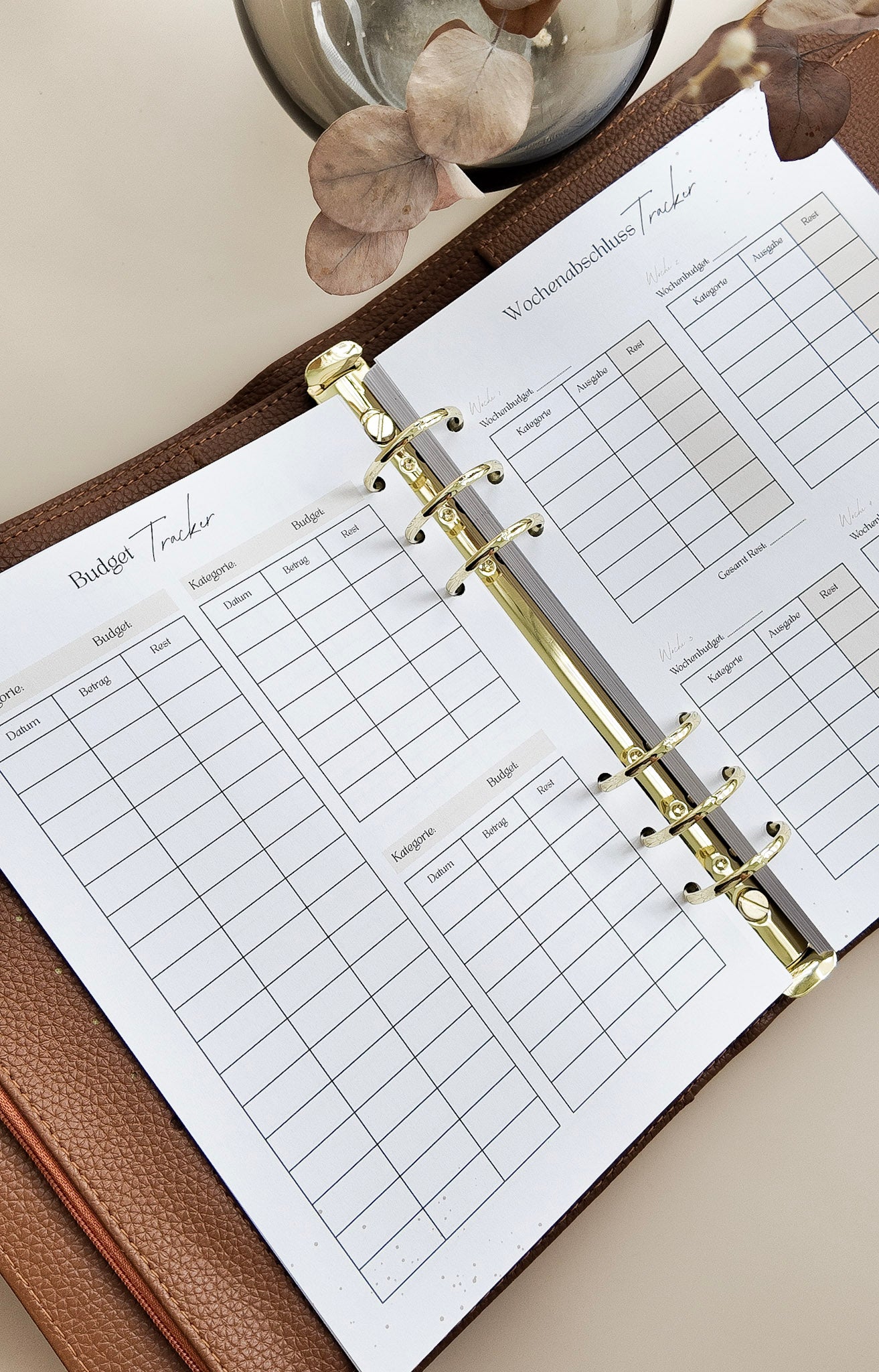 NEU Budgetplaner beige