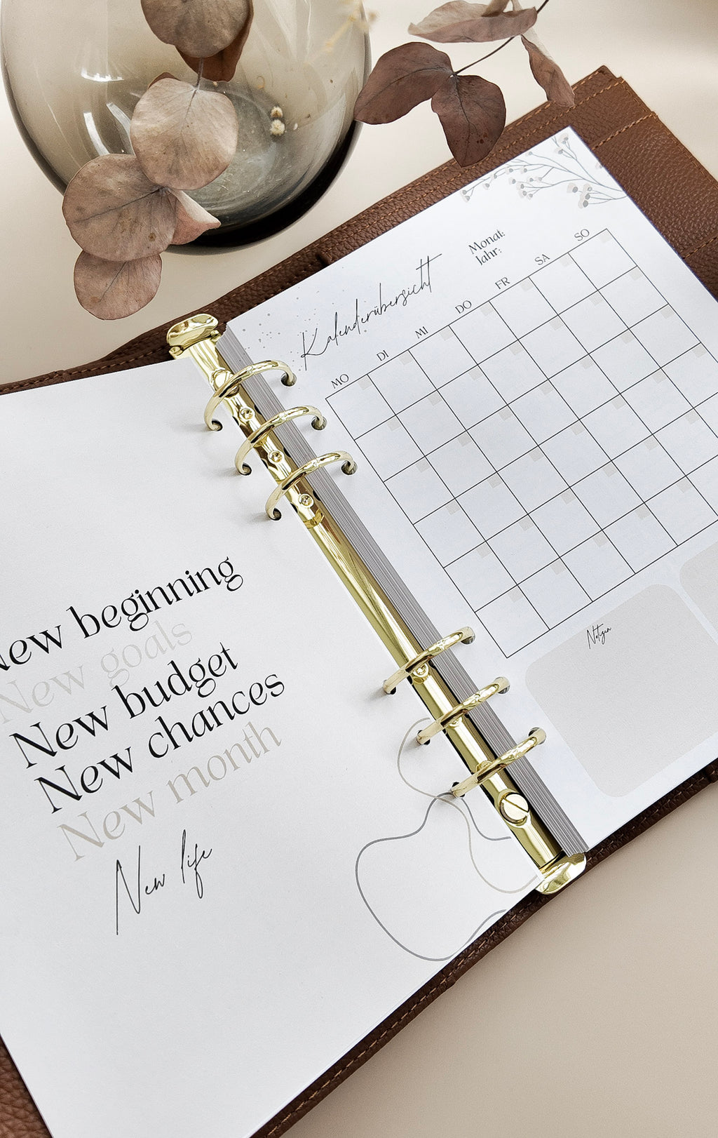 NEU Budgetplaner beige