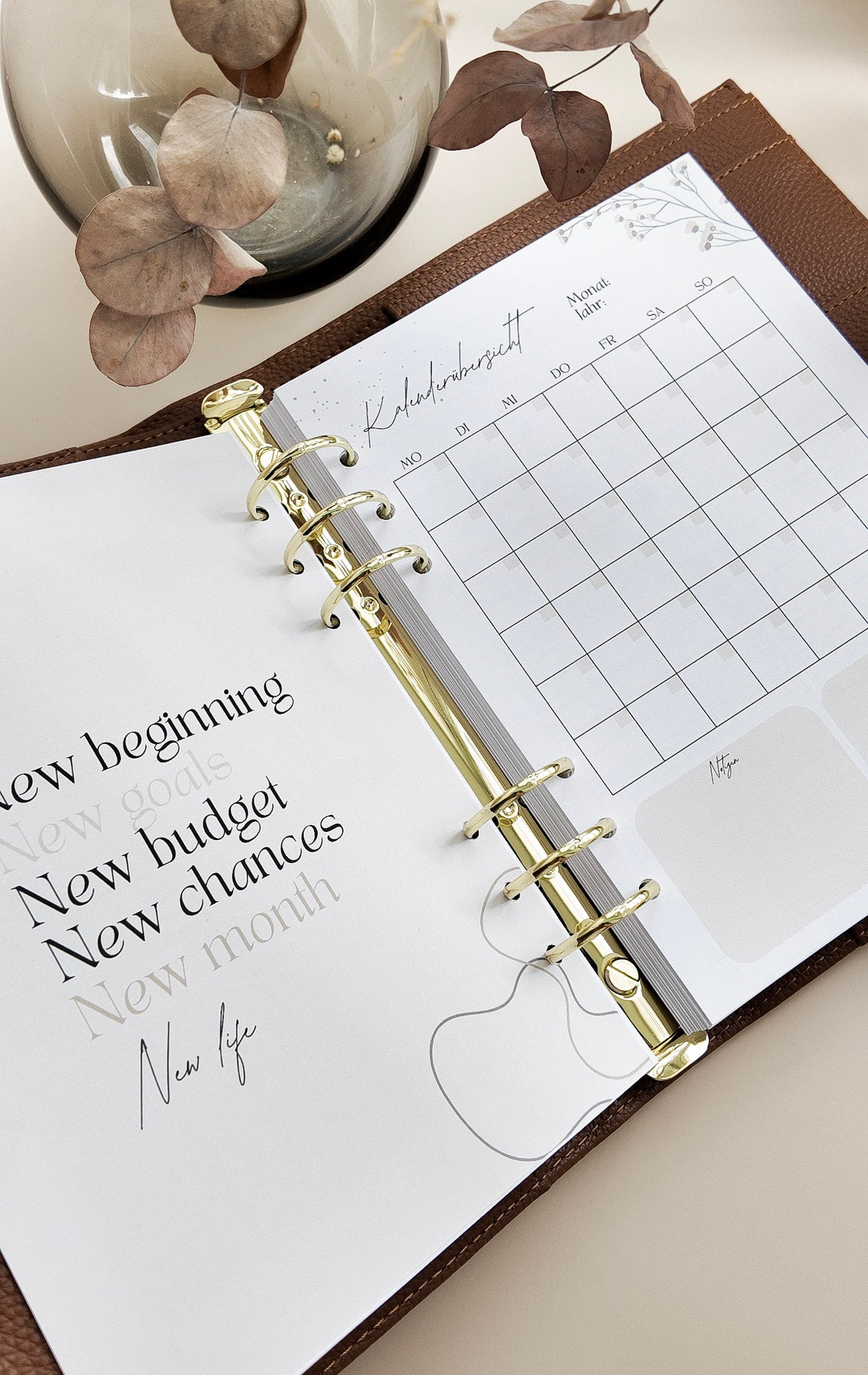 NEU Budgetplaner beige