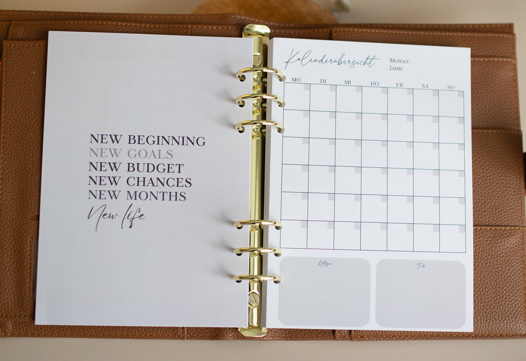 Budget Planer Schwarz/Grau