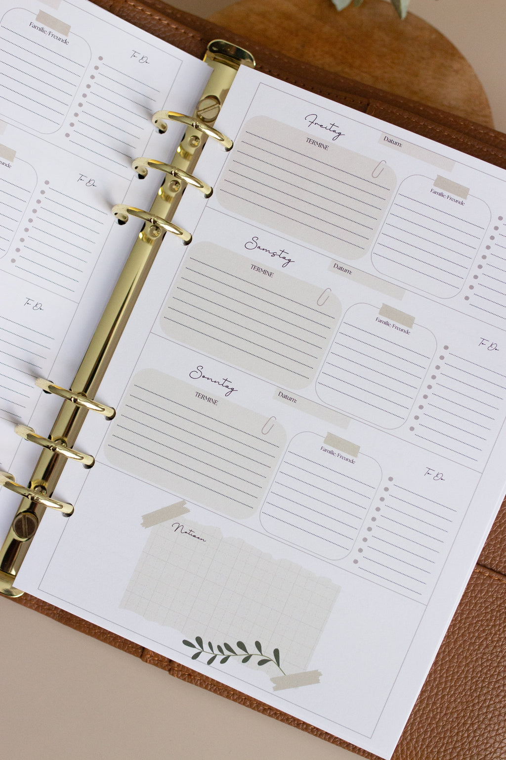 Wochenkalender undatiert